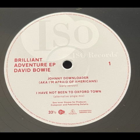 David Bowie - Brilliant Adventure EP (2022) [12"]
