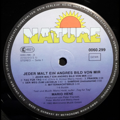Mario Hené - Jeder Malt Ein Andres Bild Von Mir (1980) [1LP]