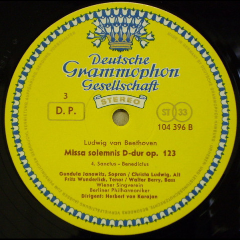 Ludwig van Beethoven, Gundula Janowitz · Christa Ludwig, Fritz Wunderlich · Walter Berry, Wiener Singverein, Berliner Philharmoniker, Herbert von Karajan - Missa Solemnis (1966) [2LP] BOXSET