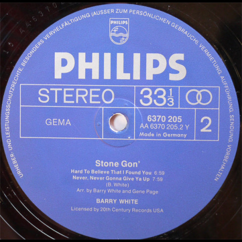 Barry White - Stone Gon' (1974) [1LP]