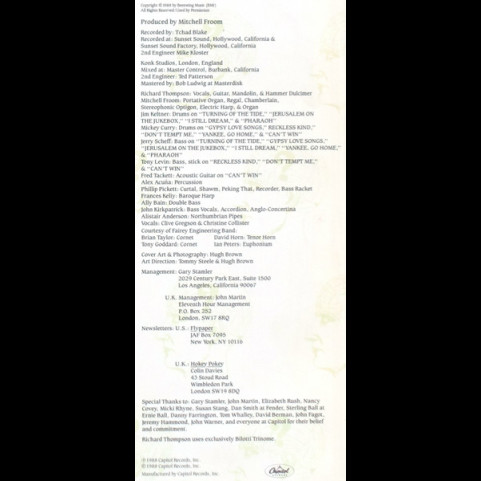 Richard Thompson - Amnesia (1988) [1LP]