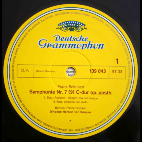 Franz Schubert - Berliner Philharmoniker, Herbert von Karajan - Symphonie Nr. 7 (9) (1969) [1LP]