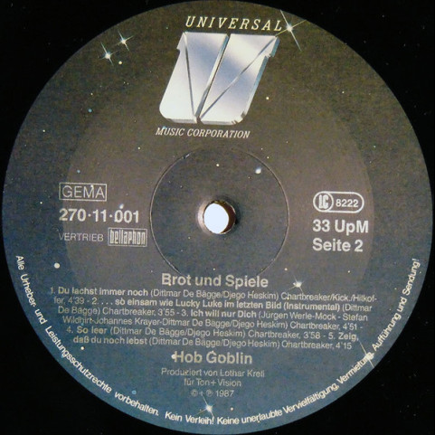 Hob Goblin - Brot Und Spiele (1987) [1LP]
