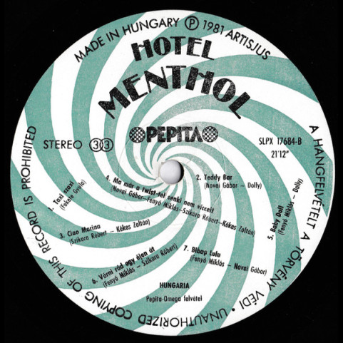 Hungaria - Hotel Menthol (1981) [1LP]