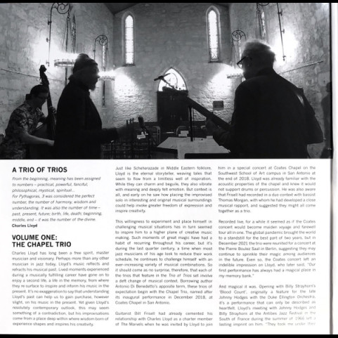 Charles Lloyd - Trios: Chapel (2022) [1LP]