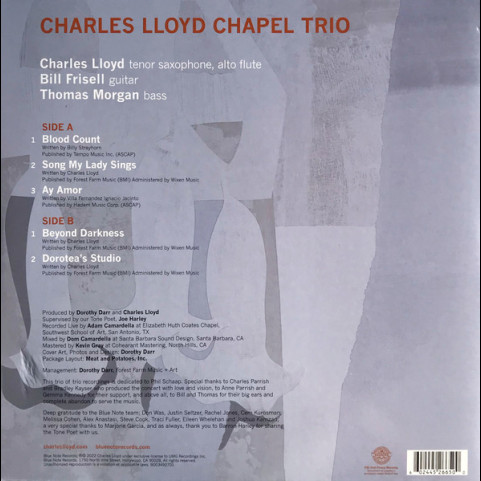 Charles Lloyd - Trios: Chapel (2022) [1LP]