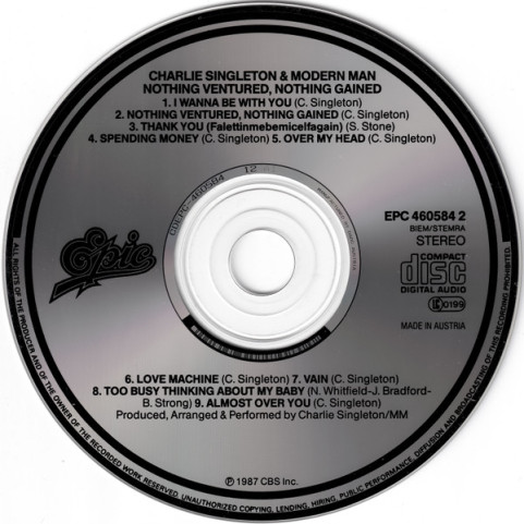 Charlie Singleton & Modern Man (2) - Nothing Ventured, Nothing Gained (1987) [1CD]