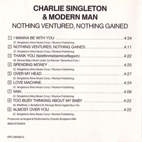 Charlie Singleton & Modern Man (2) - Nothing Ventured, Nothing Gained (1987) [1CD]