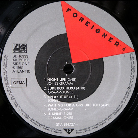 Foreigner - 4 (1981) [1LP]