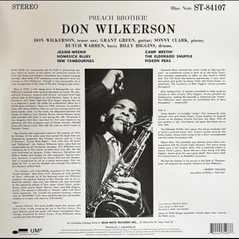 Don Wilkerson - Preach Brother! (2022) [1LP] 180g