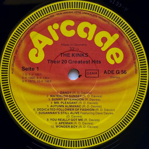 Kinks, The - Their 20 Greatest Hits (1978) [1LP]