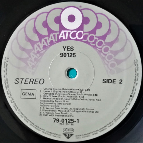 Yes - 90125 (1983) [1LP]