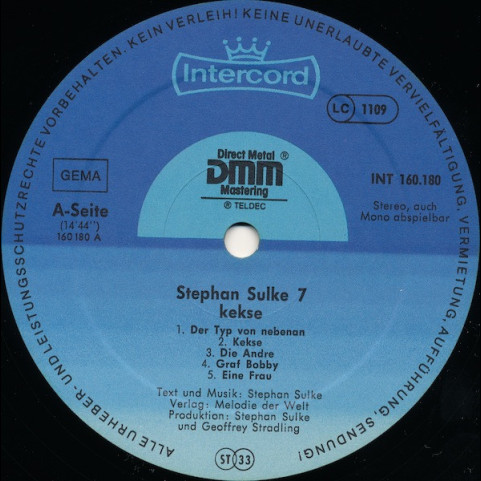 Stephan Sulke - Stephan Sulke 7 - Kekse (1982) [1LP]