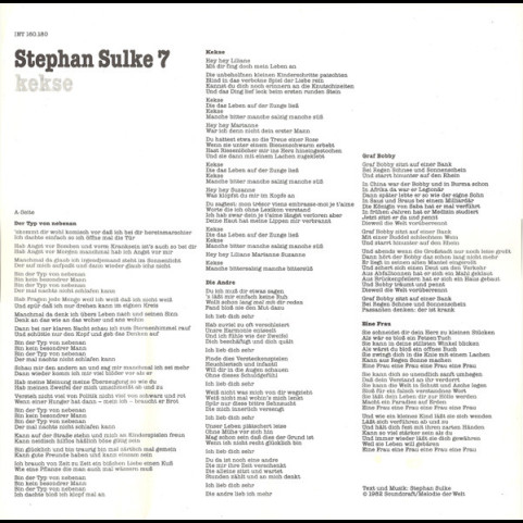 Stephan Sulke - Stephan Sulke 7 - Kekse (1982) [1LP]