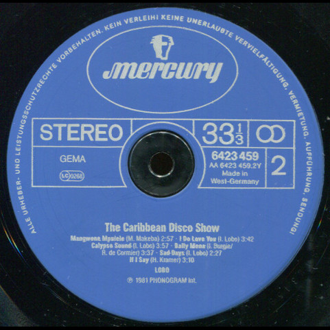 Lobo - The Caribbean Disco Show (1981) [1LP]