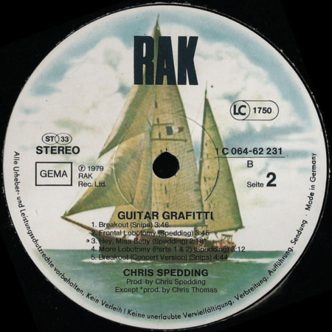 Chris Spedding - Guitar Graffiti (1979) [1LP]