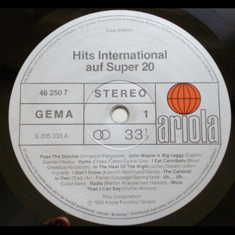 Various - Hits International Auf Super 20 (1983) [1LP]