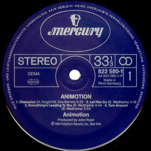 Animotion - Animotion (1984) [1LP]