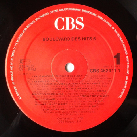 Various - Boulevard Des Hits Volume 6 (1988) [1LP]