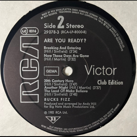 Bucks Fizz - Are You Ready? (1982) [1LP]