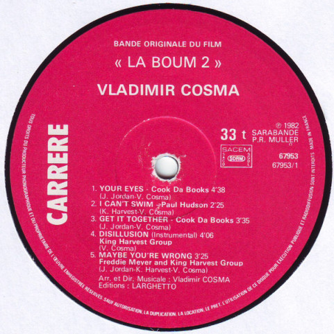 Vladimir Cosma - La Boum 2 (Bande Originale Du Film) (1982) [1LP]