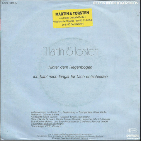 Martin & Torsten - Hinter Dem Regenbogen (1986) [7"]