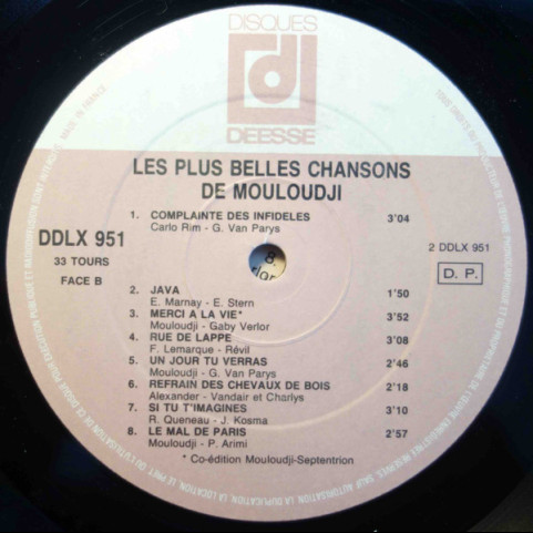 Mouloudji - Ses Plus Belles Chansons  (1986) [1LP]