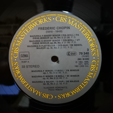 Frédéric Chopin, Vladimir Horowitz - Chopin: Piano Music (1981) [3LP] BOXSET