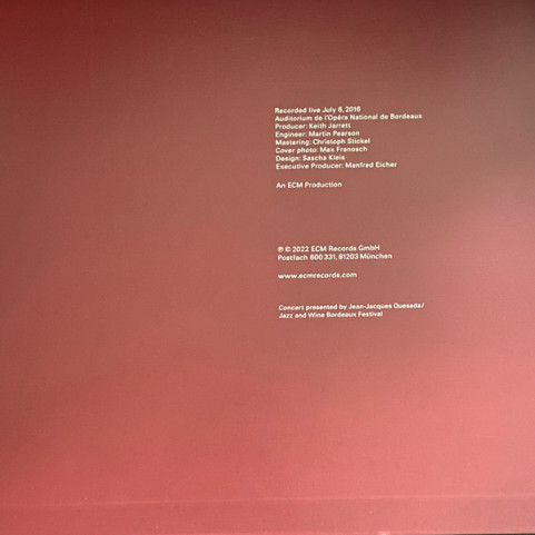 Keith Jarrett - Bordeaux Concert (2022) [2LP]