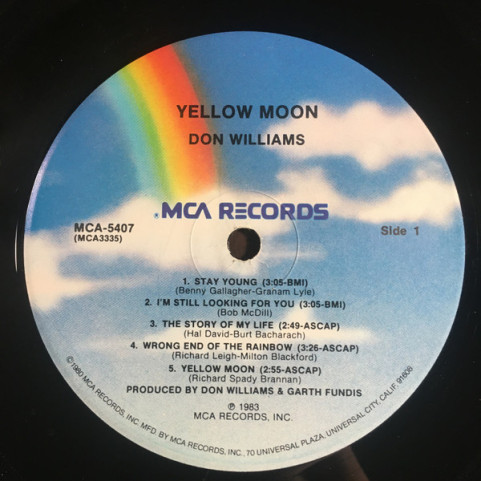 Don Williams (2) - Yellow Moon (1983) [1LP]