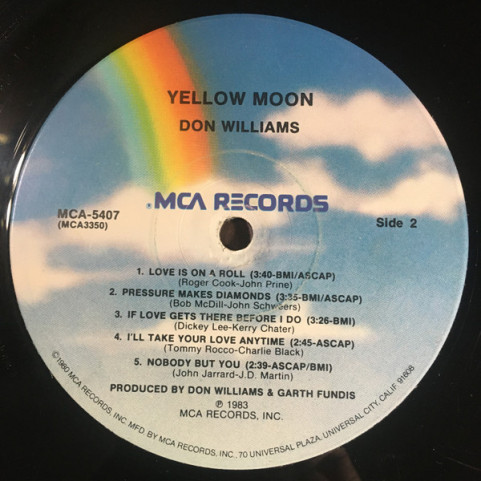 Don Williams (2) - Yellow Moon (1983) [1LP]