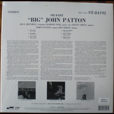 John Patton - Oh Baby! (2022) [1LP] 180g