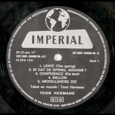 Toon Hermans - One Man Show (1969) [1LP]