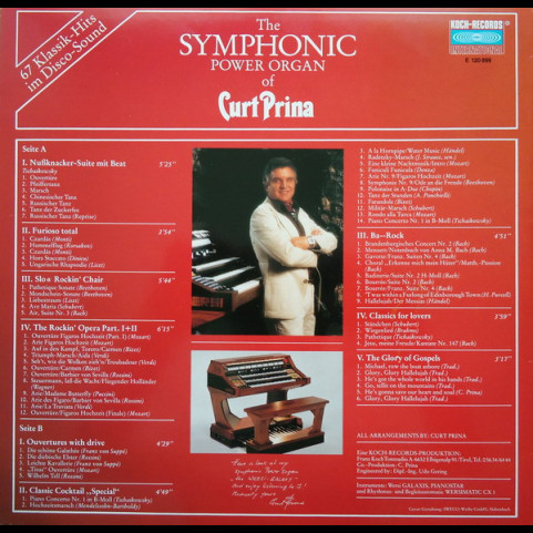 Curt Prina - The Symphonic Power Organ Of Curt Prina [1LP]
