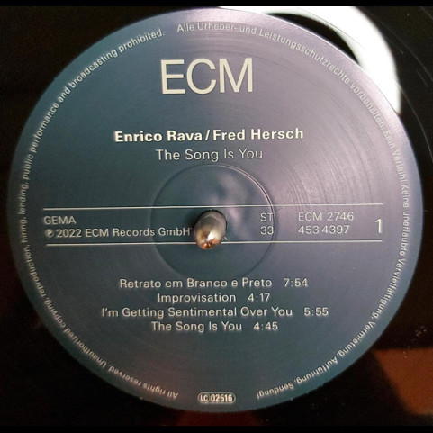 Enrico Rava / Fred Hersch - The Song Is You (2022) [1LP]