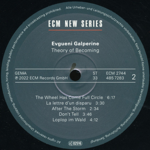 Evgueni Galperine - Theory Of Becoming (2022) [1LP]