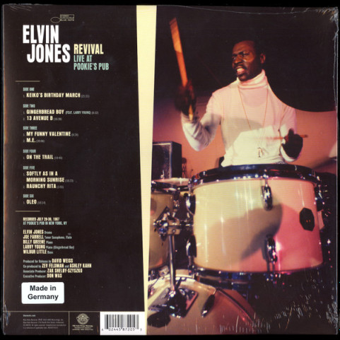 Elvin Jones - Revival (Live At Pookie's Pub) (2022) [3LP] 180g
