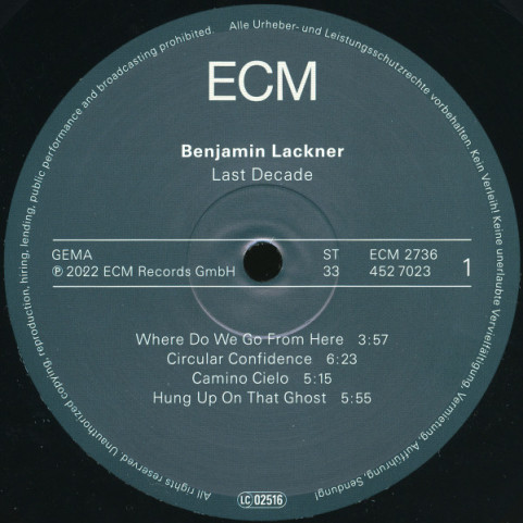 Benny Lackner - Last Decade (2022) [1LP]