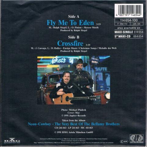 Bellamy Brothers - Fly Me To Eden (1991) [7"]