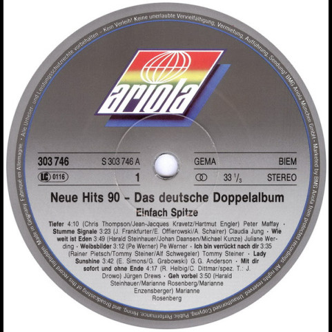 Various - Neue Hits 90 - Das Deutsche Doppelalbum (1990) [2LP]