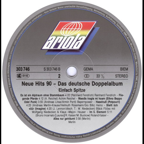 Various - Neue Hits 90 - Das Deutsche Doppelalbum (1990) [2LP]