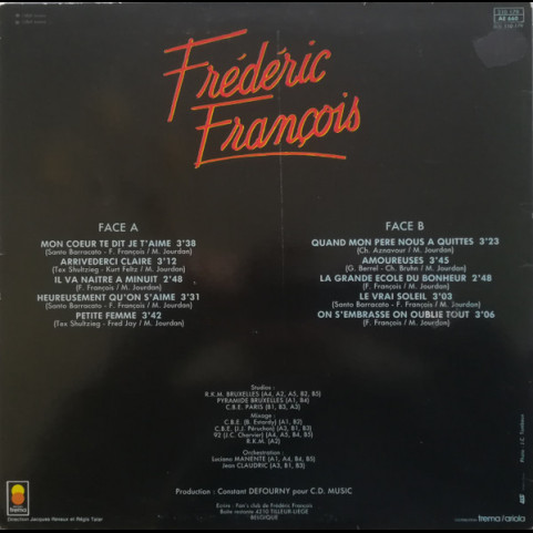 Frédéric François - Mon Coeur Te Dit Je T'aime (1984) [1LP]