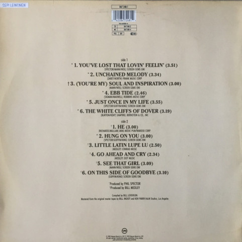 Righteous Brothers, The - Unchained Melody - The Very Best Of (1990) [1LP]