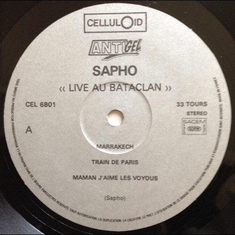 Sapho - Live Au Bataclan (1987) [2LP]