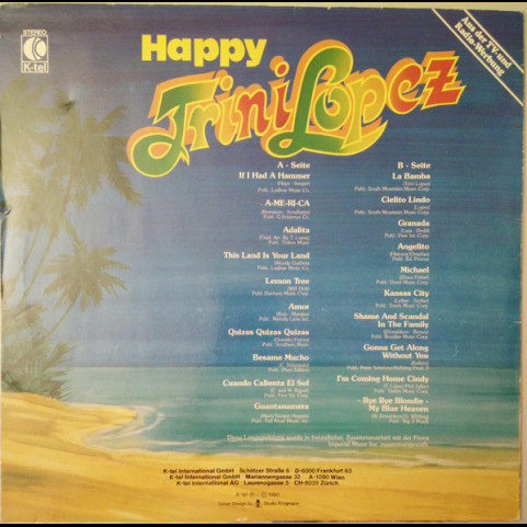 Trini Lopez - Happy Trini Lopez (1980) [1LP]