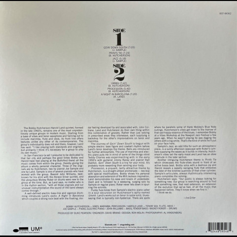 Bobby Hutcherson Featuring Harold Land - San Francisco (2023) [1LP] 180g