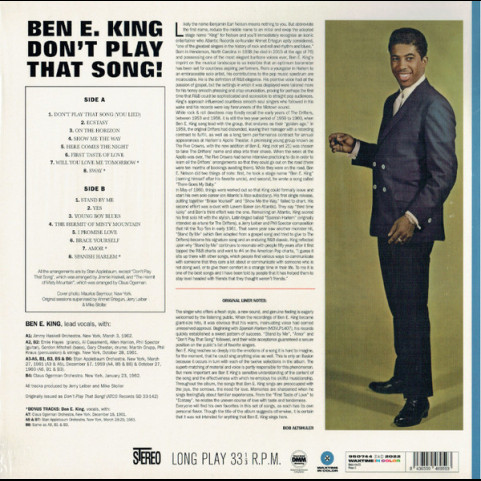 Ben E. King - Don't Play That Song! (2023) [1LP] 180g