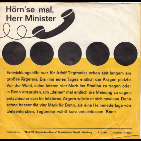 Jürgen von Manger - Als Entwicklungshelfer [7"]