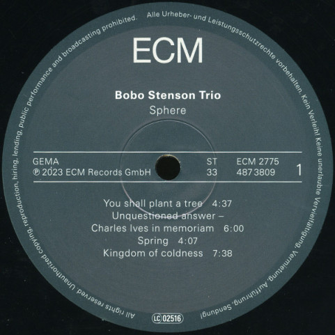 Bobo Stenson Trio - Sphere (2023) [1LP]