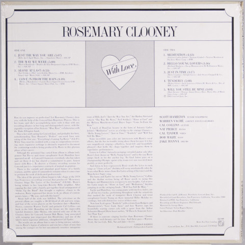 Rosemary Clooney - With Love (1981) [1LP]